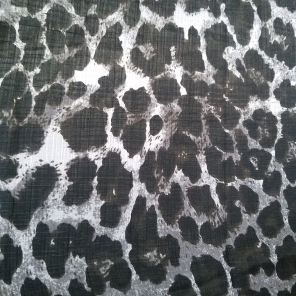 Wilson's Leather 3 in 1 Scarf Fashion Sarong Coverup Black Leopard Print w Tags - Picture 8 of 12